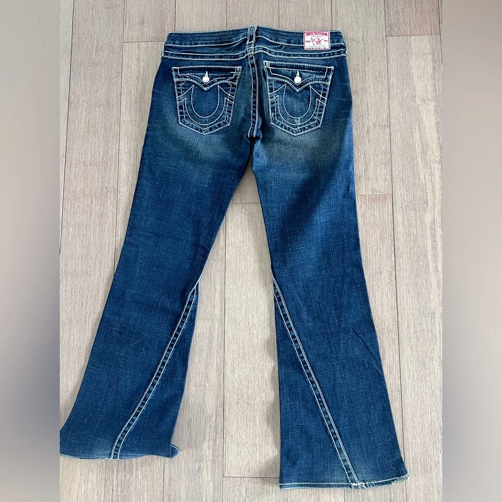 True Religion Dark Blue Flared Jeans - Picture 2 of 13